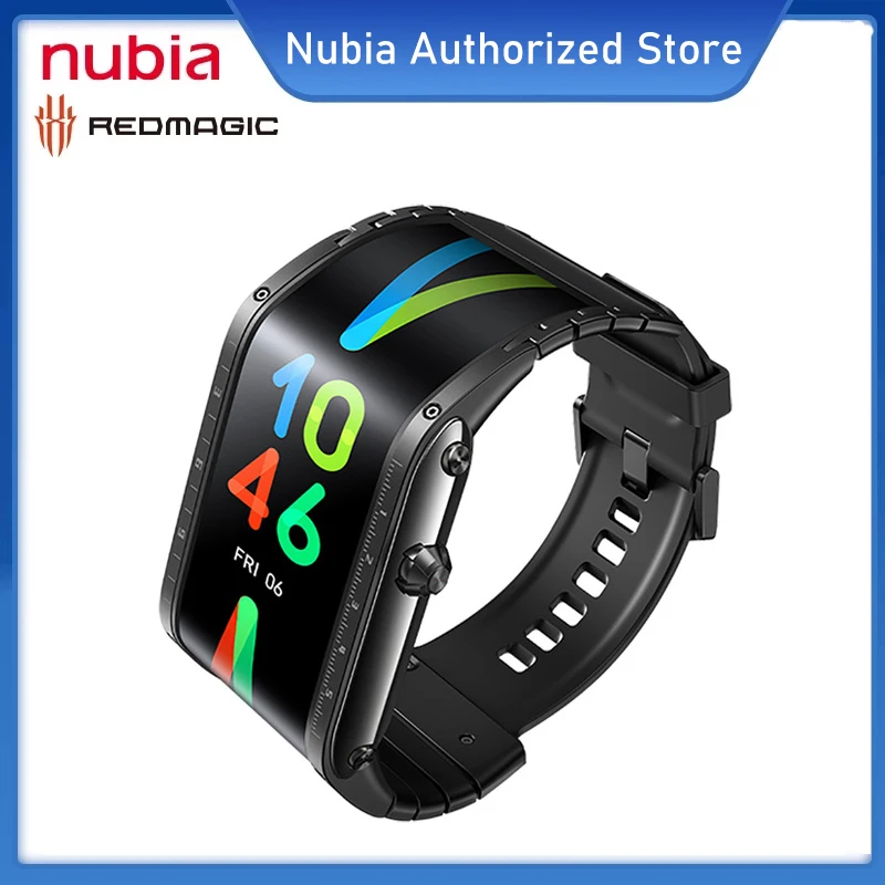 US $152.00 Original Global Version Nubia Watch 401 AMOLED foldable flexible Snapdragon 8909W 1GB 8GB Cell phone Nubia Watch Phone