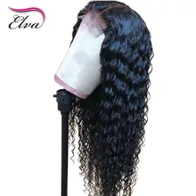Elva 370 кружевные фронтальные парики с детскими волосами отбеленные узлы предварительно выщипанные волосы бразильские Remy человеческие волосы парики для черных женщин