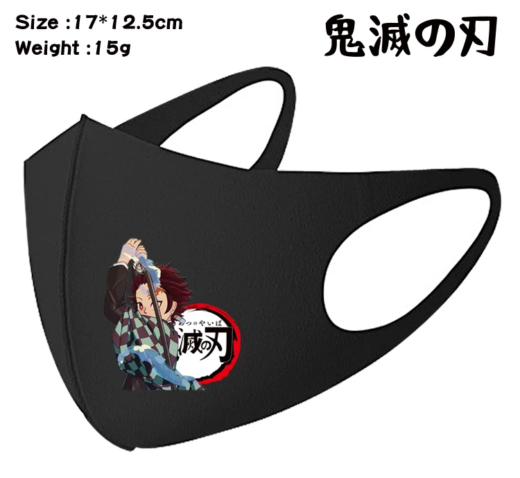 Губчатая маска для лица Kimetsu No Yaiba Kamado Tanjirou Nezuko Zenitsu Giyuu, велосипедная маска против пыли, многоразовые аксессуары для косплея