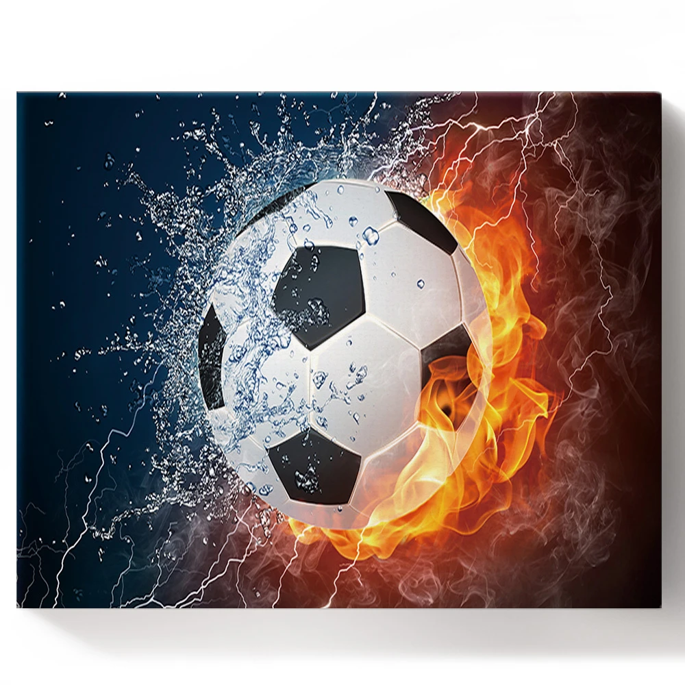 Diy Lukisan Dengan Angka Gambar Sepak Bola Pertandingan Sepak Bola Di Atas Kanvas Lukisan Dekorasi Rumah Untuk Dinding Rumah Cat Dengan Nomor Aliexpress