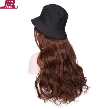 

Long Synthetic Cap Wig Many style Natural Black Brown Wavy Wigs Naturally Connect Synthetic Hat Wig Adjustable For girl party
