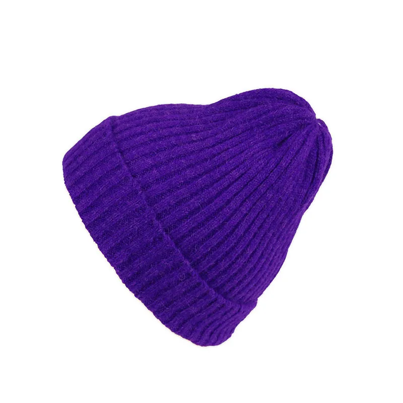 Женская Шапка-бини, Простая цветная шапочка, повседневная, Gorro, универсальный вязаный свитер, шапка, зимние шапки для мужчин, теплые шапки для взрослых