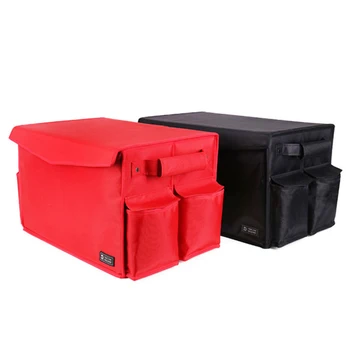 

Car Organizer Large Capacity Folding Storage Box Trunk Bag Toys Food Storage Truck Bags Stowing Tidying Black Car Accessories