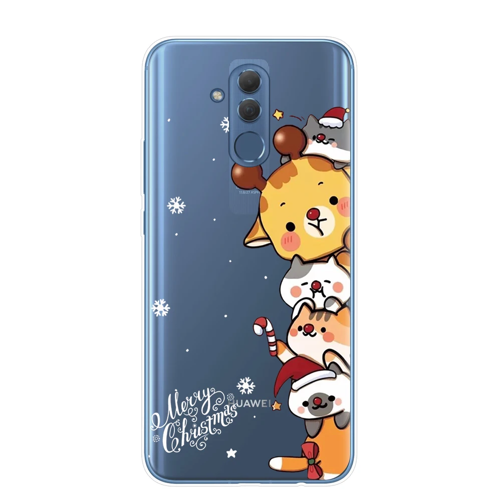 T7352 Веселый Чехол для телефона с рождественским рисунком для Huawei Mate 10 20 30 Lite рro Y5 Y6 Prime Y9 милые Санта Клаус Лось мягкие чехлы из термополиуретана чехлы - Цвет: T7352