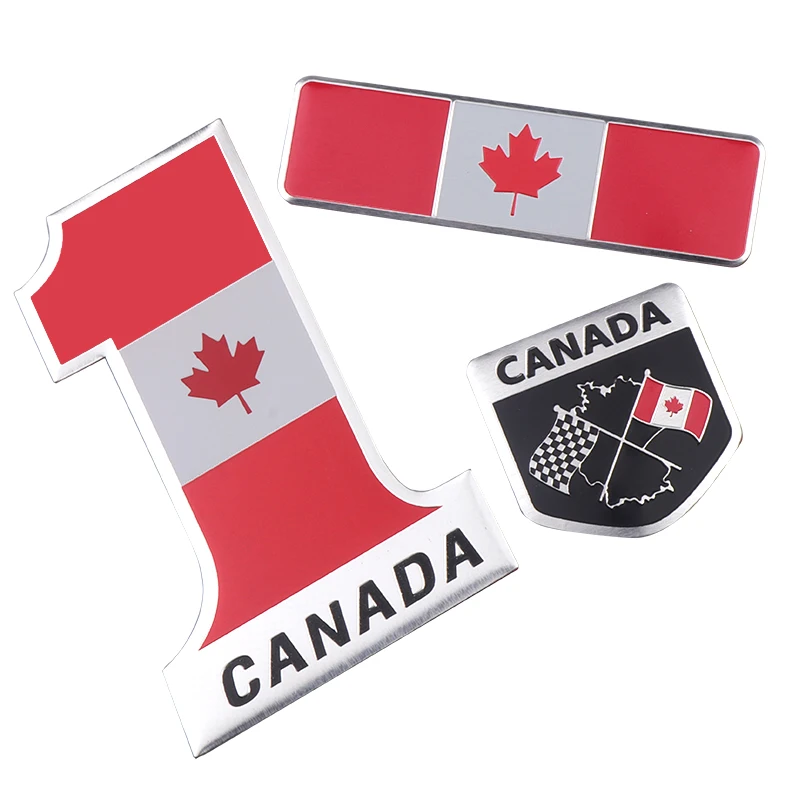 3D Aluminum Alloy Canada National Flag Badge Logo Car Styling Trunk Body Decor Sticker Auto Mobile Phone Laptop Creative Decal | Автомобили