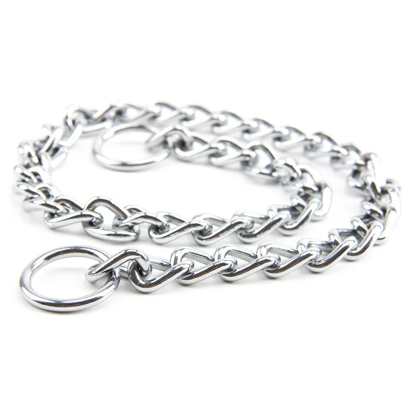 Stainless Steel Metal Pet Dog Training Choke Collar Slip Snake Chain