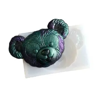 

Cute Bear Keychain Pendant Mold Resin Casting Animals Mold Fondant Polymer Clay Gum Candy Paste Mold Jewelry Making Tool