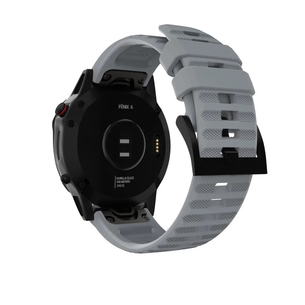 22 мм силиконовый ремешок для часов Ремешок для Garmin Fenix 6/6Pro/5/Forerunner 935 945 Смарт-часы браслет Спорт Correa для Instinct Band