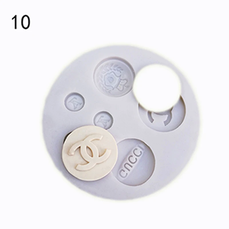 New Luxury Brand Logo Silicone Mould Handmade Soap Mold SugarCraft Fondant Cake Decorating Tools Cupcake Baking Candy Model Tool1