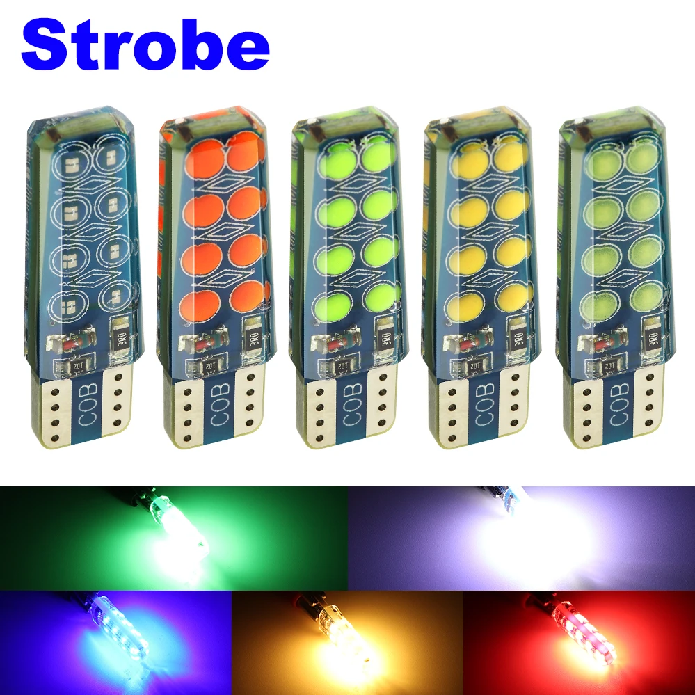 

4 шт. 194 168 W5W T10 стробоскоп 16-COB светодиодный Купол Карта дверь подсветка номерного знака.