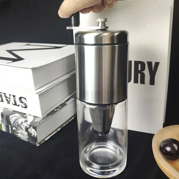 

2020 high quality stainless steel borosilicate glass brewable coffee grinder beansgrinder coffee grinder powder spice grinder
