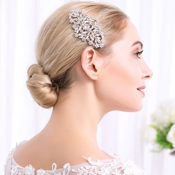 Bridal Wedding Hair Accessories Crystal Hair Comb Clips for Women Rhinestone Hair Jewelry Bride Headpiece Party Bridesmaid Gift 3