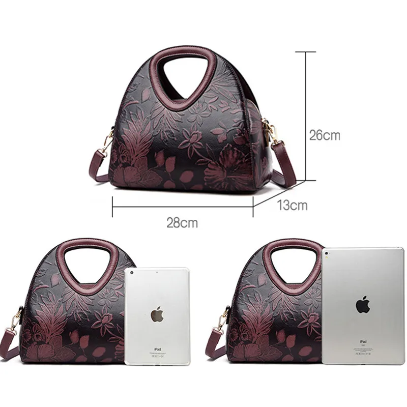 Women Leather Handbags Female Ladies Hand Hobos Bag Mother Shoulder Bag Chinese Style Crossbody Bags For Women 2024 Sac A Main 4