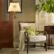 Классический лук торшеры ткань абажур смолы стоящая лампа для страны гостиной спальни домашний декор осветительные приборы