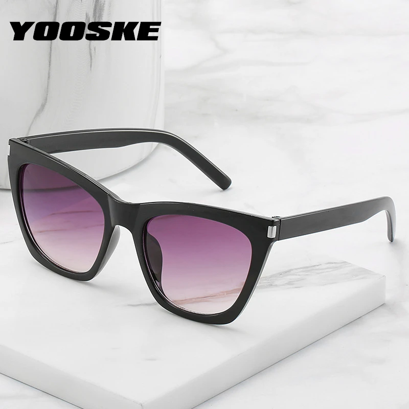 YOOSKE сексуальные кошачий глаз солнцезащитные очки Женские винтажные негабаритные градиентные солнцезащитные очки оттенки женские роскошные дизайнерские UV400 Солнцезащитные очки