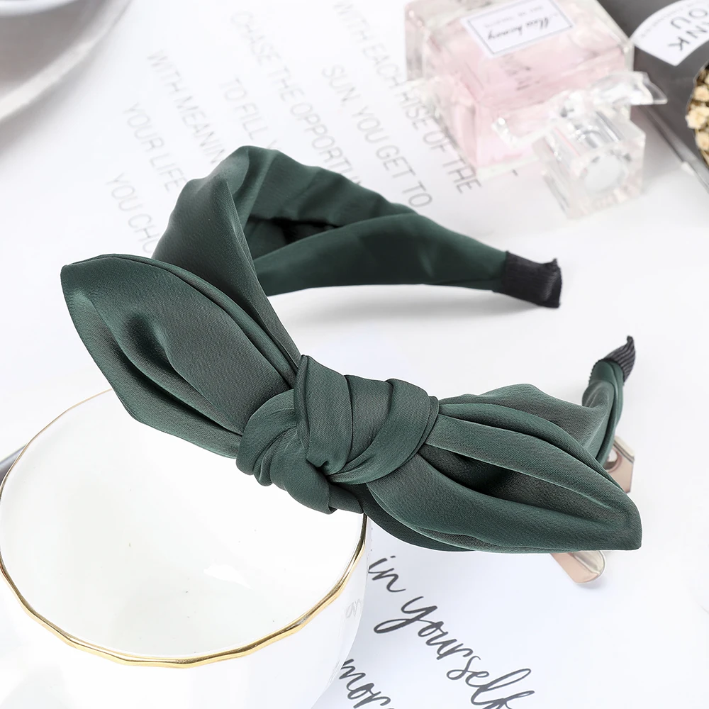 13 Haimeikang Hairband кроличьи уши ткань лук ободок девушки женщины волосы обруч ленты аксессуары для повязки на голову для Девочки Головные уборы - Цвет: 13