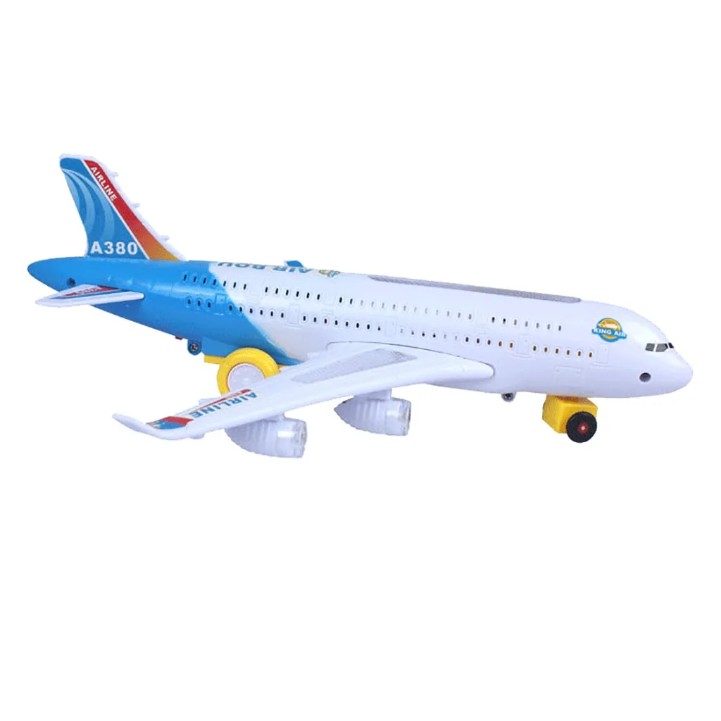 Электрический симулятор A380 детская игрушка модель самолета с музыкальным освещением игрушки для детей Детские игрушки Рождественский подарок