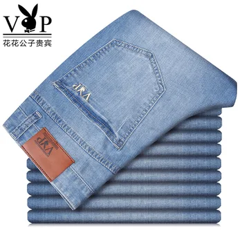 

Playboy stretch jeans men's spring and summer thin section straight men's pants business casual men's high-quality pants