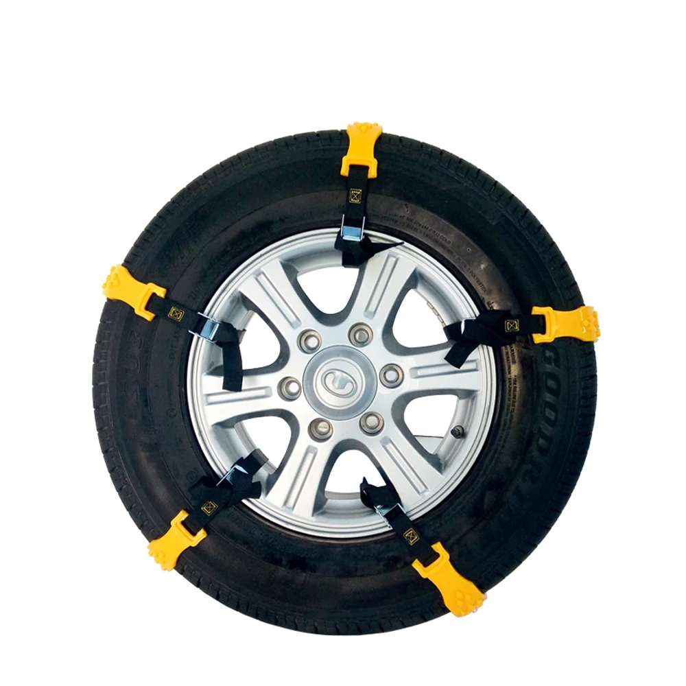 

10 PCS Anti-skid Snow Chains TPU Beef Tendon Winter Adjustable Safety Double Snap Skid Wheel TPU Chains Car Snow Chain