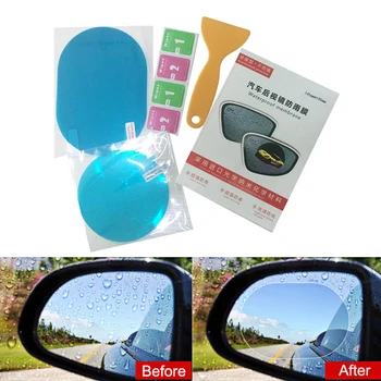 

1 Pair Anti Fog Car Mirror Window Clear Film Anti Car Rearview Mirror Protective Film Waterproof Rainproof Car Sticker Accessory