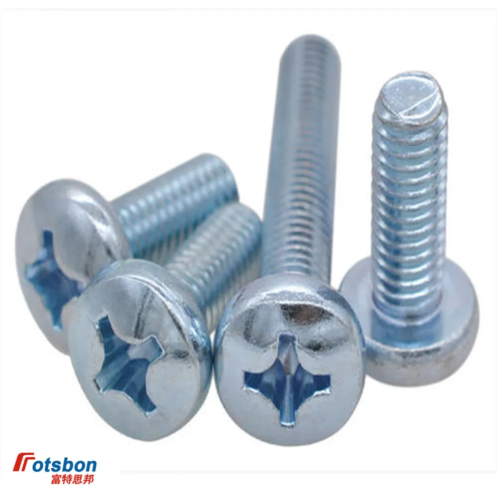 

M6/M8 Pan Head Screw Flat Screws Cross Recessed Raised Counter PE Phillip Plaine Micro Puntas Tornillos Vis Vida DIN7985 ISO7045