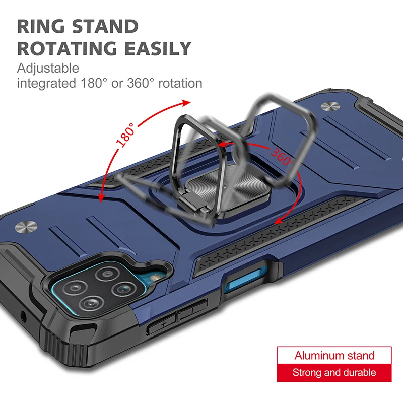 silicone case samsung Magnetic Case Cover for Samsung Galaxy A12 Case Samsung A12 Armor Shockproof Military Defender Car Holder Phone Case A 12 cute samsung cases