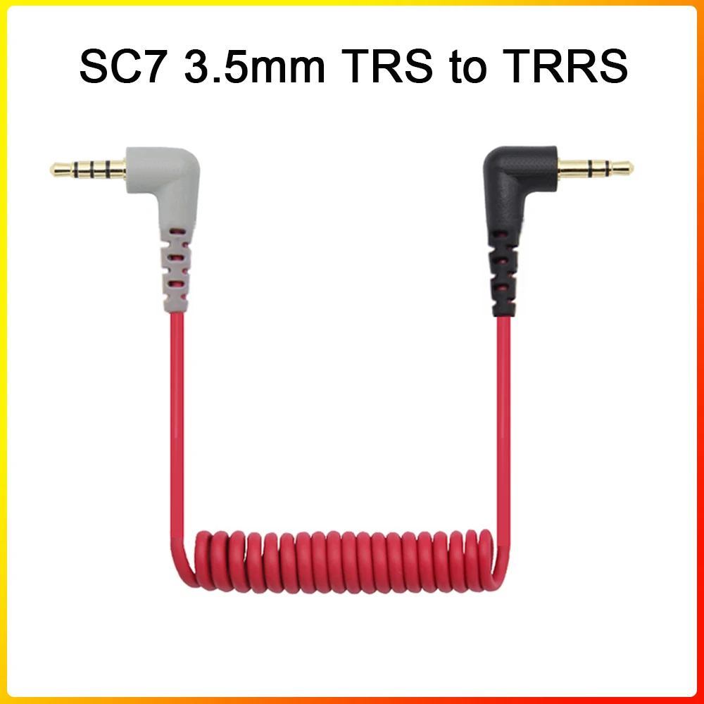 Suitable For Rode Sc7 3.5mm Trs To Trrs Patch Cable Cable For Iphone Rode  Sc7 By Videomic Go Video Micro-type Mics Sc2 Trs - Microphone Accessories -  AliExpress