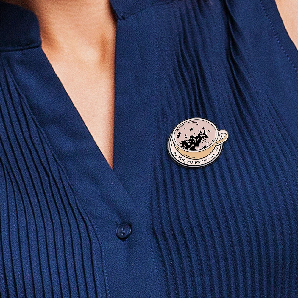 Креативные броши в форме кофейной чашки и торта значки эмалированная Пряжка для