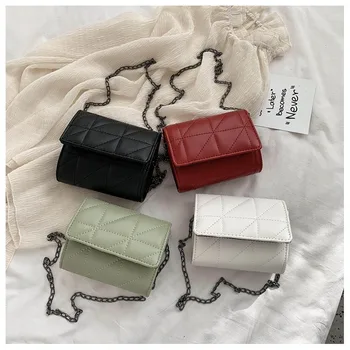 

Small square bag 2020 new net red fashion wild bag embroidered thread chain shoulder messenger bag female bag