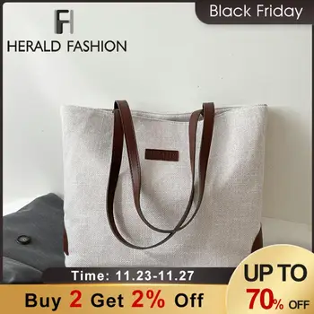 

NEW Women Shoulder Bag Large Capacity Simple Canvas Purse Messenger Bags Casual Female Solid Soft Cloth Handbag Big Totes