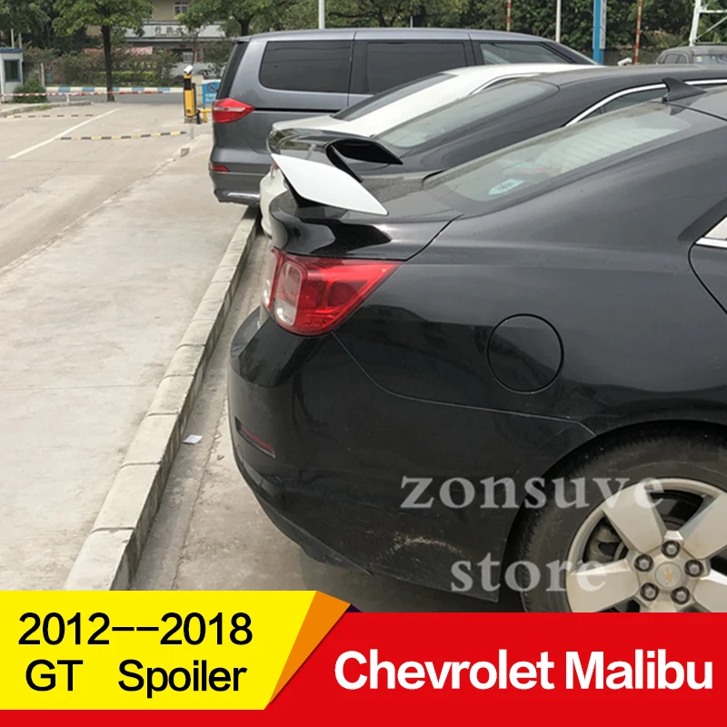 Использовать для Chevrolet Malibu спойлер 2012 13 14 15 16 17 18 лет ABS пластмассовый задний декоративное крыло EX стиль GT Спортивные Аксессуары