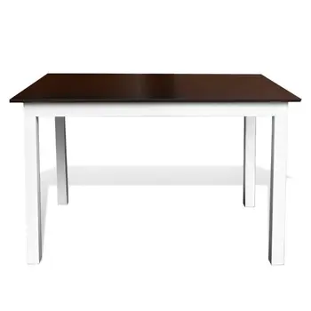 

vidaXL Dining Table 110 cm Solid Wood Brown and White
