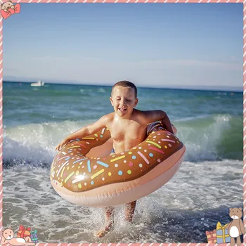 

Inflatable 60/90/120cm Swimming Ring Donut Swim Ring Swimming Pool Float Bathing Pool Toy For Kids Adult Party Decoration