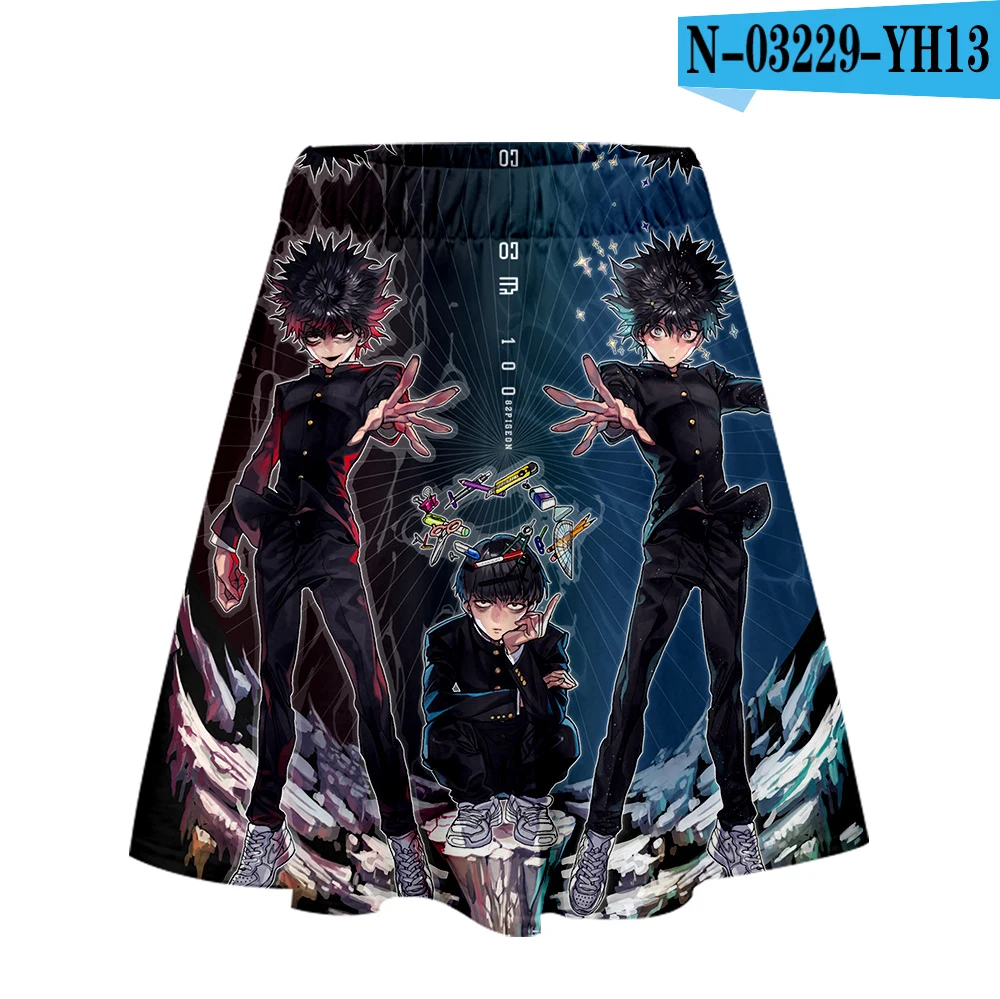 Mob Psycho 100 юбка Harajuku Повседневная стиль Harajuku Pop Mob Psycho 100 юбки новые сексуальные Kpops женские повседневные юбки - Цвет: D
