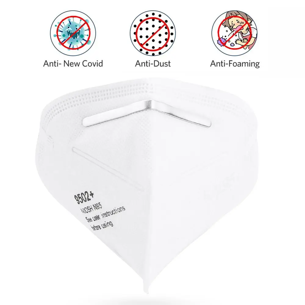 

10Pcs N95 Mask Anti Dust Bacterial KN95 Face Mask 4-Layer PM2.5 Protective 95% Filtration Anti Influenza N95 Mouth Cover