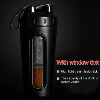 

Shaker Cup Protein Mixer Bottle Stainless Steel Leakproof Protein Mixer Bottle for Sports Fitness Strength Training