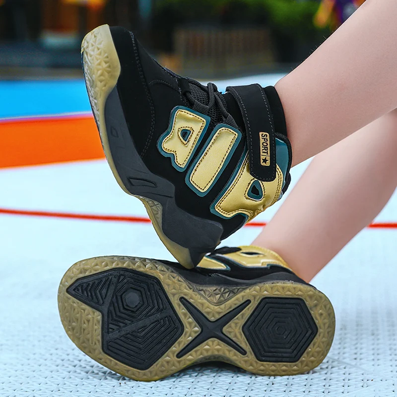 Дети 1 баскетбольные кеды для мальчиков и детские кроссовки для детей в стиле ретро баскетбольная спортивная обувь для детей 11, спортивная обувь