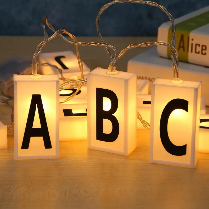 2 м 10LED гирлянда Фея подсветка Прямоугольный дизайн простые и модные DIY гирлянда из букв вечерние лампы Рождественский Декор