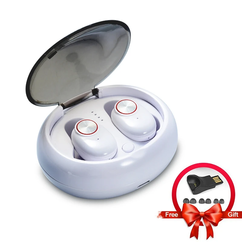 TWS Bluetooth наушники водонепроницаемые шумоподавление стерео беспроводные наушники тяжелый бас наушники гарнитура наушники fone de ouvido - Цвет: White