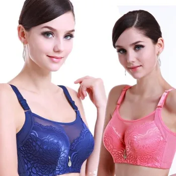 

Women's Full Cup Underwear Plus Size Bras Adjustable Lace Bra Breast Cover Thin Sexy Bralette B C D Cup Black Lingerie Girls