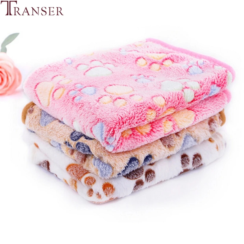 Transer 1 шт. лапа печать мягкий флис теплое одеяло для собаки для Питомца Кошка Собака спальные покрывала собака кровать диван крышка XS S M L 908