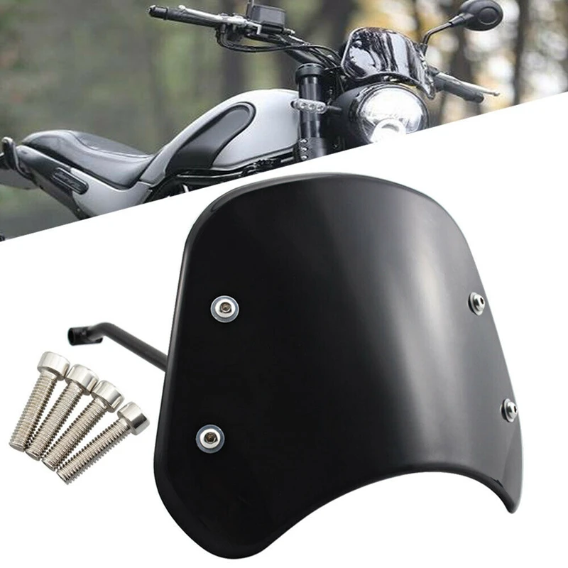 Лобовое стекло мотоцикла Sn обтекатель фары для Benelli Leoncino 500 (черный)| |
