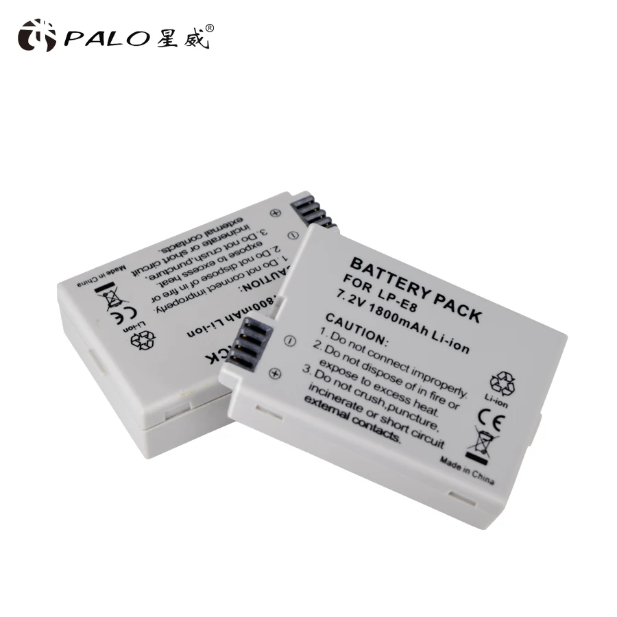 PALO NEW 4*LP-E8 digital 1800mAh camera batteries+charger smart chip USB battery charger for canon EOS 550D 600D 650D 700D X4 X5