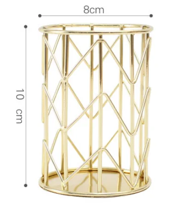 2 Colors Makeup Storage Box Cylindrical Case Storage Lipstick Brush Pen Holder Organizer Iron