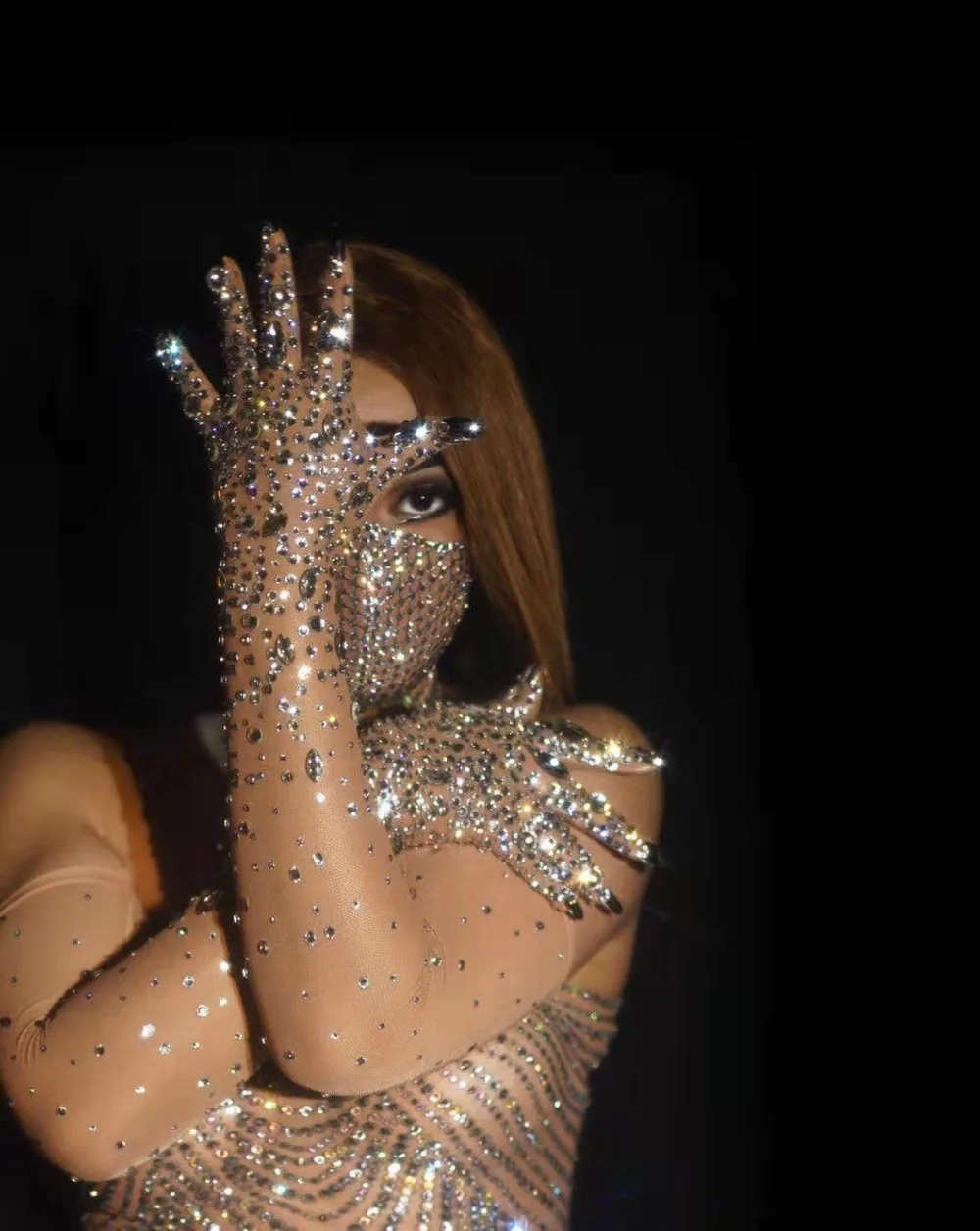 Rhinestone Gloves (4)