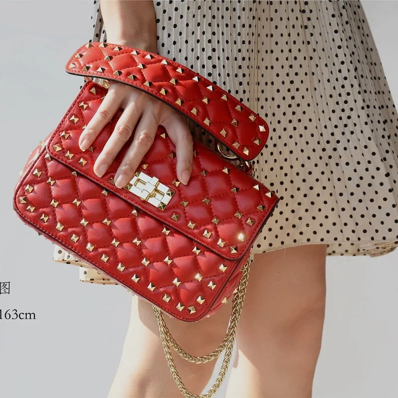 

Genuine Leather Woman Sheepskin Small Shoulder