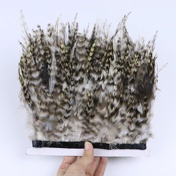 

Wholesale Natural Chicken Feather Trims Length 8-10 CM/3-4 inches Pheasant Feather Fringe Ribbon Diy Craft Decorative Plumes