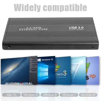 

2.5 inch HDD USB 3.0 to SATA External Portable 6-Gbps SSD Hard Drive Enclosure Aluminum Alloy+ABS Material