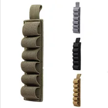 Открытый тактический охотничий крюк петля 6 патронов оболочки держатель Shotshell Вставка карты полосы с клейкой задней патронташ