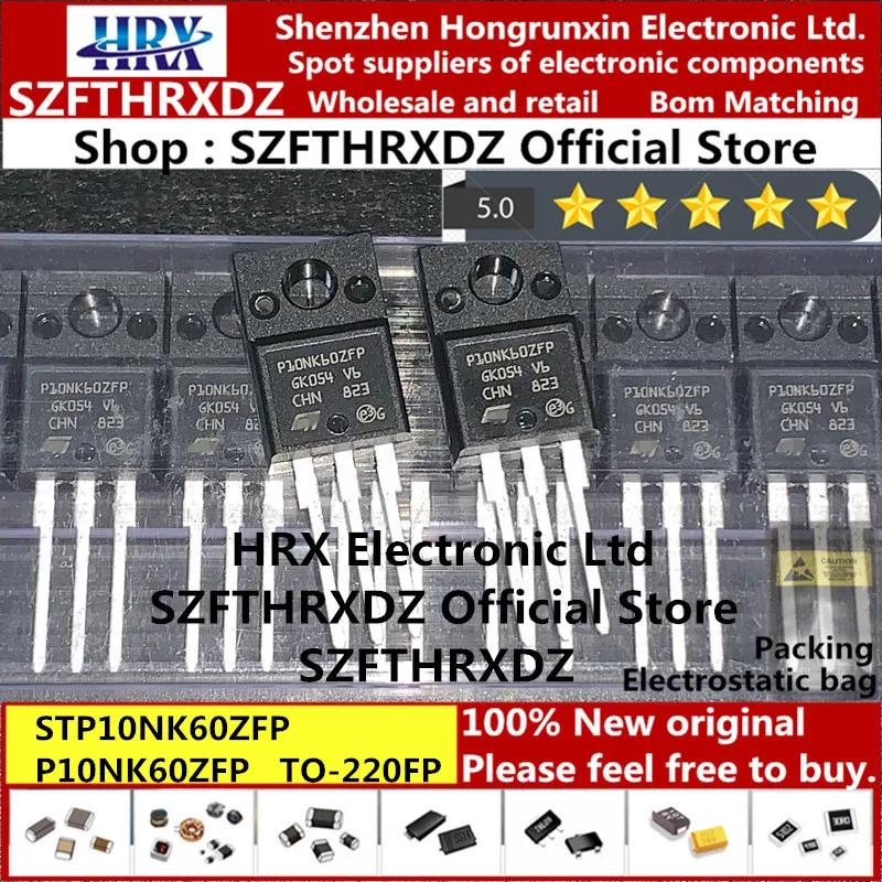Новинка 100% оригинальный STP10NK60ZFP P10NK60ZFP TO 220F STP10NK60Z P10NK60Z 220 STW10NK60Z W10NK60Z 247 MOSFET N Ch 600V